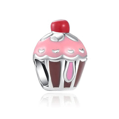 Cupcake Charm - My Life Pendant in 925 Sterling Silver
