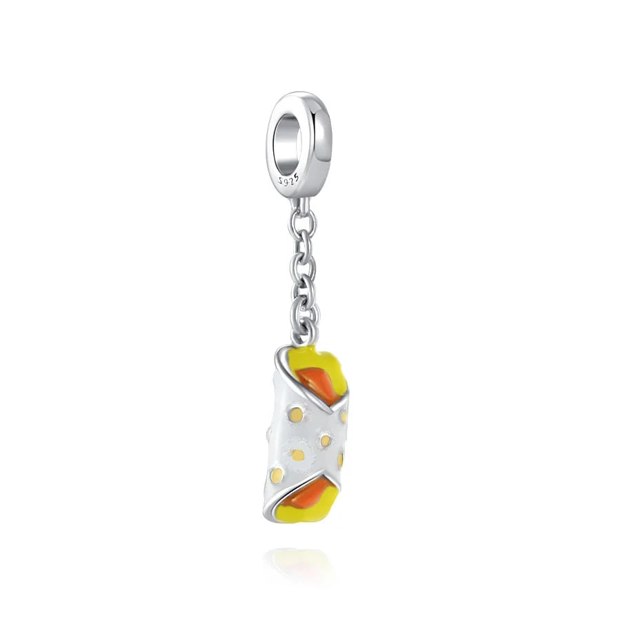 Taco Love Pendant - My Life Charm in 925 Sterling Silver