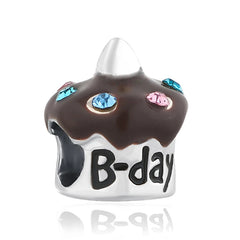 Bday Cupcake Charm - My Life Pendant in 925 Sterling Silver