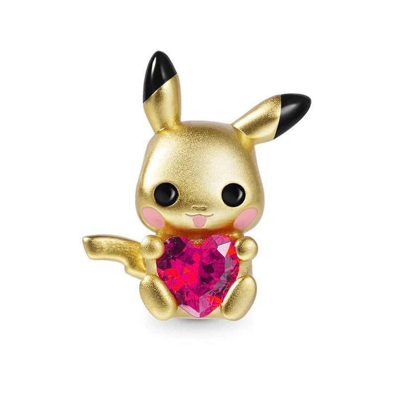 Golden Pikachu Heart - My Life Charm in 925 Sterling Silver