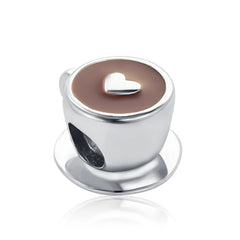 My Life Charm aus 925 Sterling Silber - Schwarzer Nagellack-Anhänger 