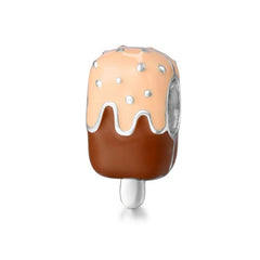 Chocolate Ice Cream Charm - My Life Pendant in 925 Sterling Silver
