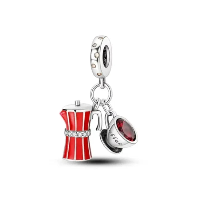 My Life Charm aus 925 Sterling Silber - Schwarzer Nagellack-Anhänger 