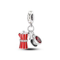 My Life Charm aus 925 Sterling Silber - Schwarzer Nagellack-Anhänger 