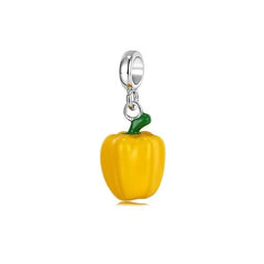 Yellow Bell Pepper Pendant - My Life Charm in 925 Sterling Silver