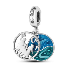 Ciondolo My Life in argento sterling 925 - Smalto per unghie nero 