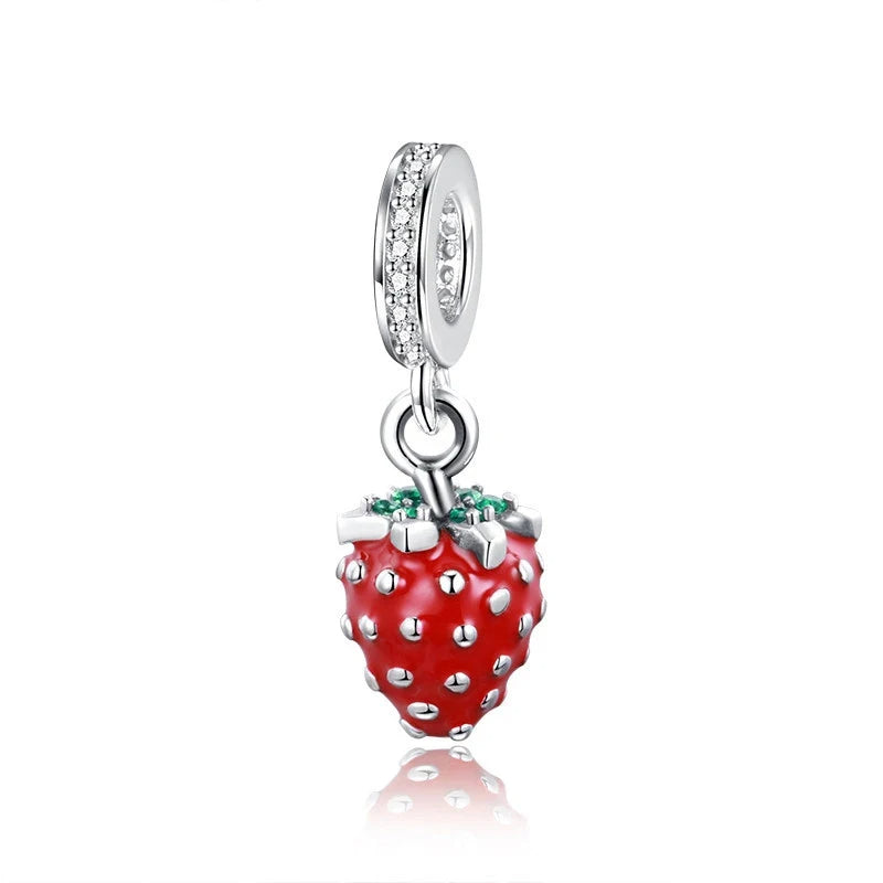 Strawberry Love Pendant - My Life Charm in 925 Sterling Silver