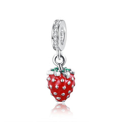 Strawberry Love Pendant - My Life Charm in 925 Sterling Silver