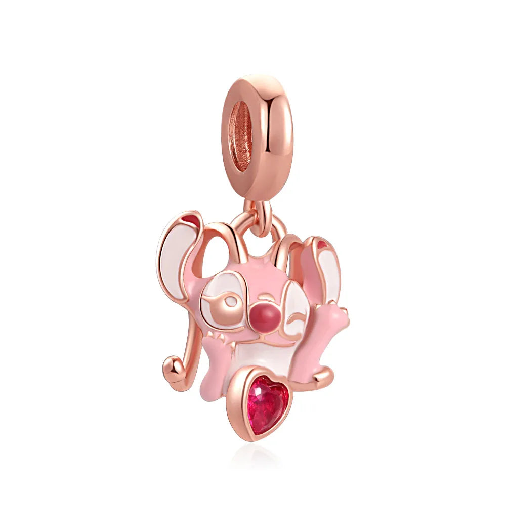 Pink Stitch Pendant - My Life Charm in 925 Sterling Silver