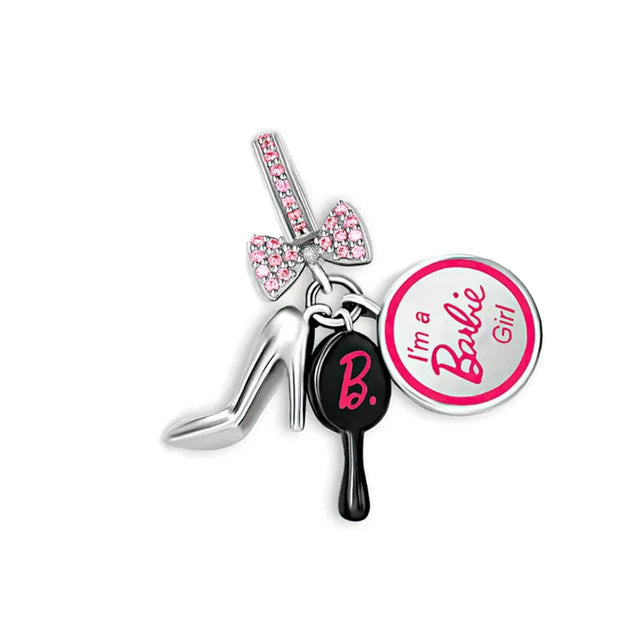 Barbie Girl Iconic Trio Pendant - My Life Charm in 925 Sterling Silver