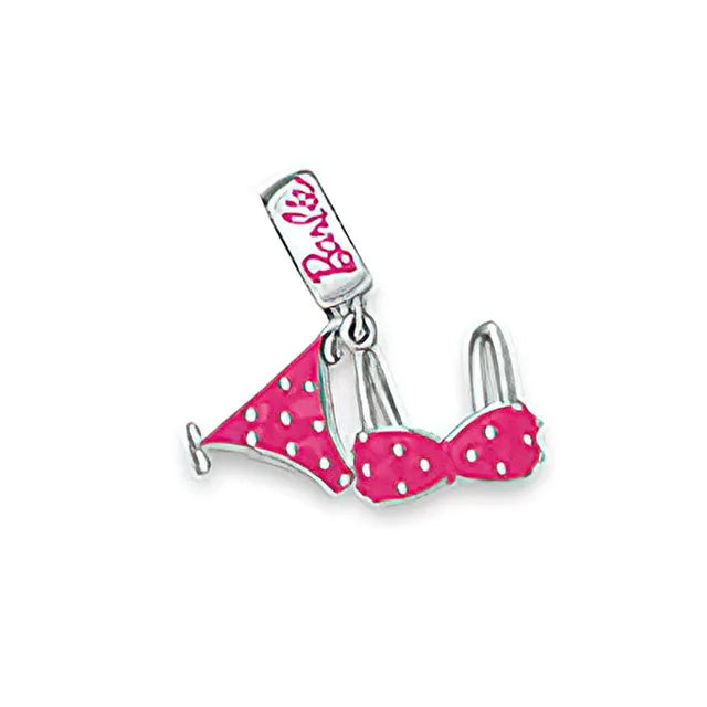 Barbie Polka Dot Bikini Pendant - My Life Charm in 925 Sterling Silver