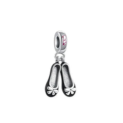 Barbie Ballet Flats Pendant - My Life Charm in 925 Sterling Silver
