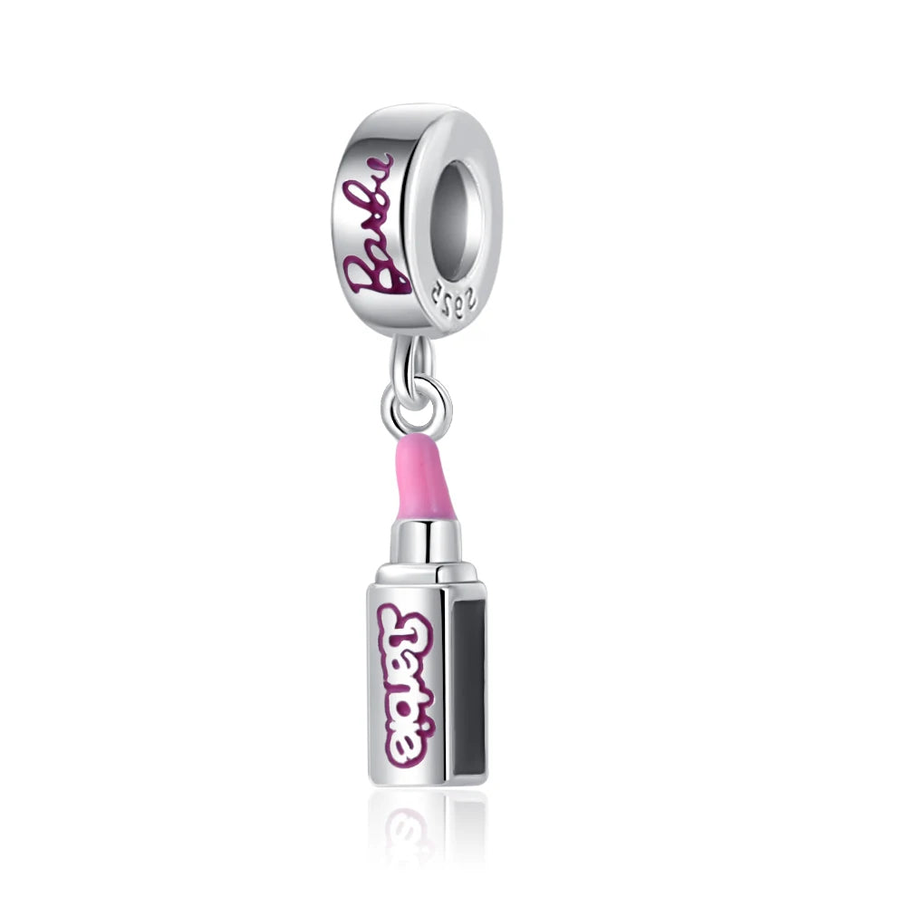 Barbie Lipstick Pendant - My Life Charm in 925 Sterling Silver
