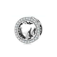 Barbie Crowned Silhouette Charm - My Life Pendant in 925 Sterling Silver