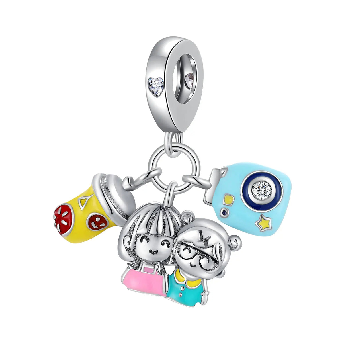 Ciondolo My Life in argento sterling 925 - Smalto per unghie nero 