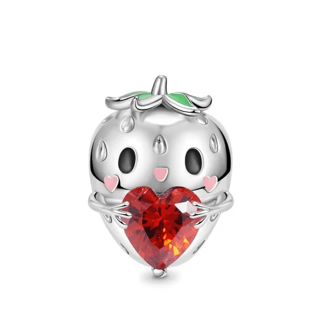 Strawberry Love Charm - My Life Pendant in 925 Sterling Silver