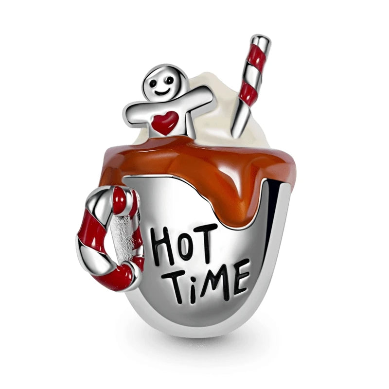 Hot Cocoa Time Charm - My Life Pendant in 925 Sterling Silver