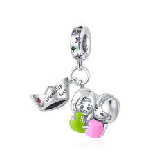 Ciondolo My Life in argento sterling 925 - Smalto per unghie nero 