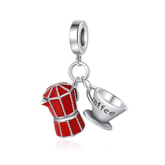 My Life Charm aus 925 Sterling Silber - Schwarzer Nagellack-Anhänger 