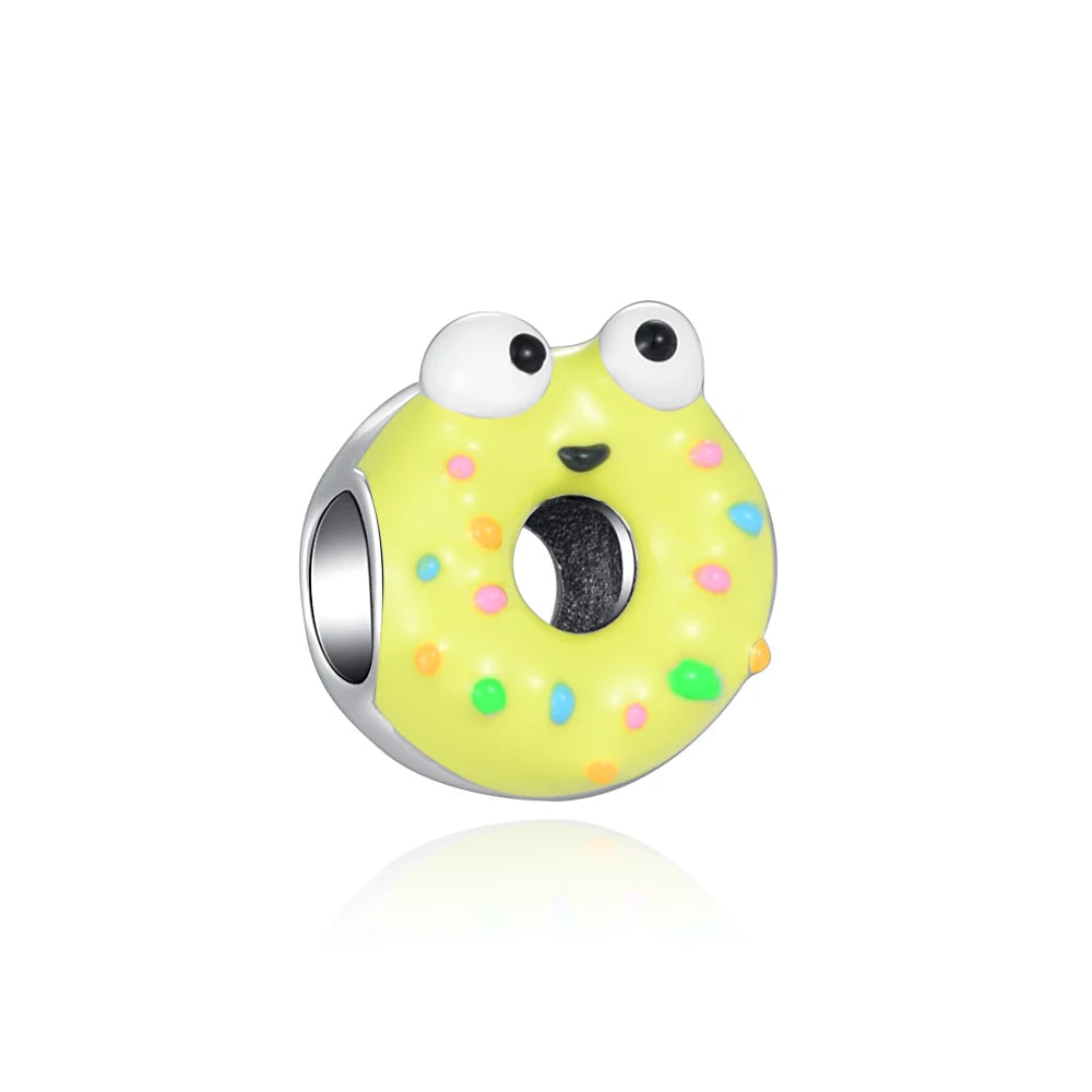 Fish Donut Charm - My Life Pendant in 925 Sterling Silver
