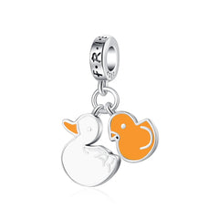 Friends Duck and Chick Pendant - My Life Charm in 925 Sterling Silver