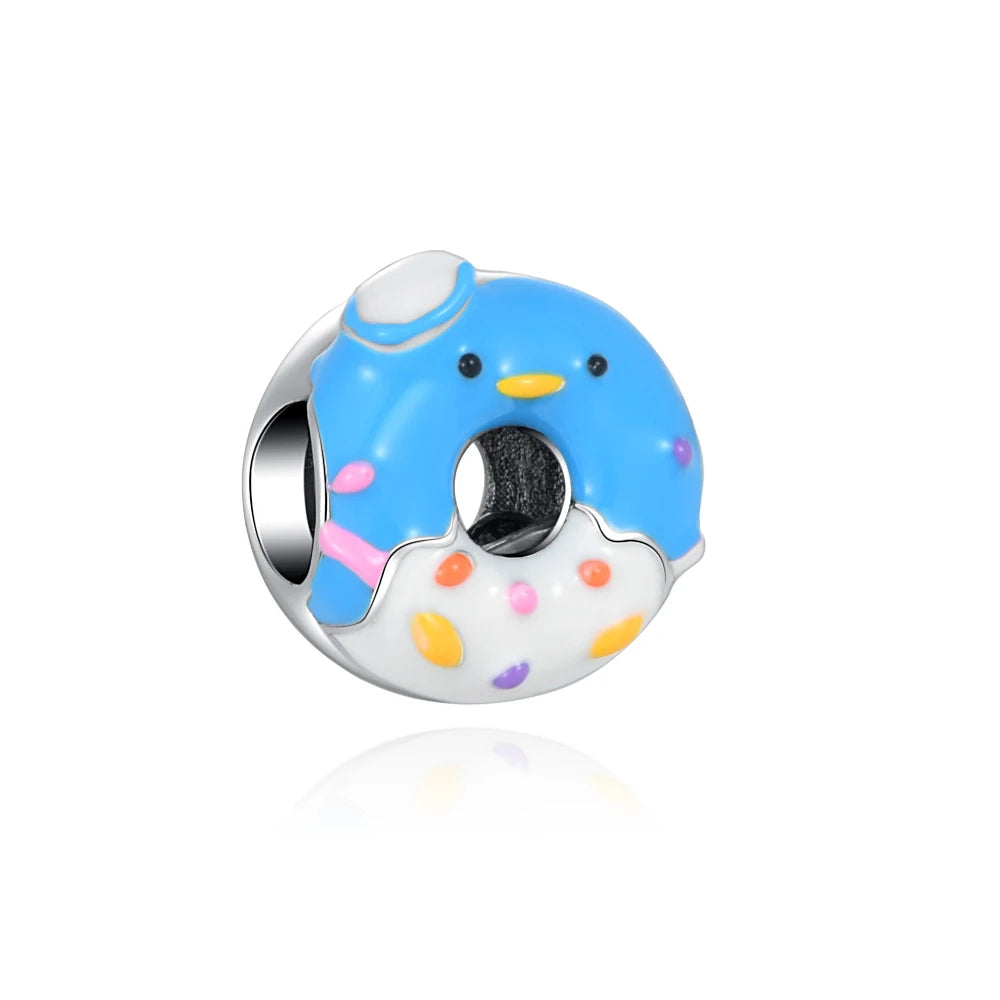 Donut Duck Charm - My Life Pendant in 925 Sterling Silver