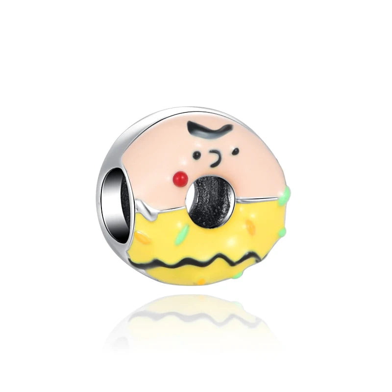 Charlie Brown Donut Charm - My Life Pendant in 925 Sterling Silver