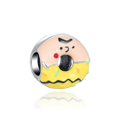 Charlie Brown Donut Charm - My Life Pendant in 925 Sterling Silver