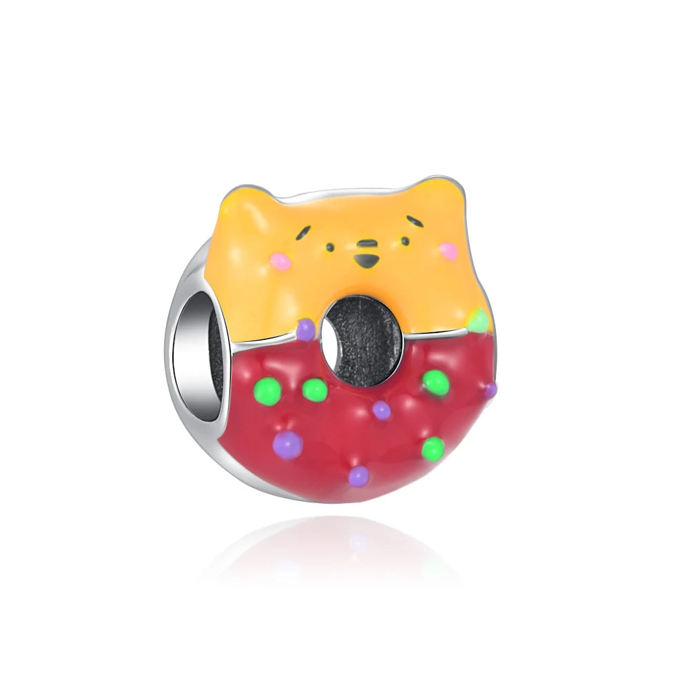 Pooh Donut Charm - My Life Pendant in 925 Sterling Silver