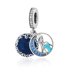 Elsa Frozen Blue Moon Pendant - My Life Charm in 925 Sterling Silver