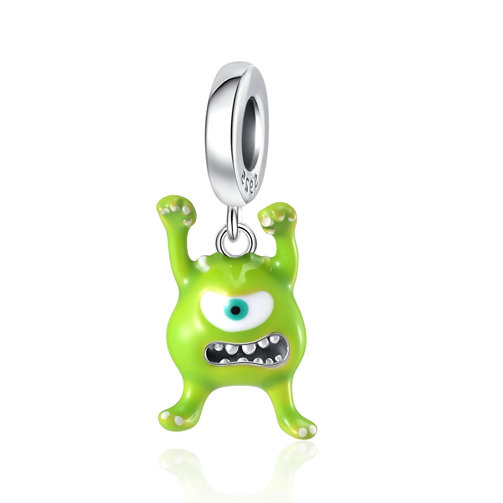 Mike Wazowski Green Monster Pendant - My Life Charm in 925 Sterling Silver