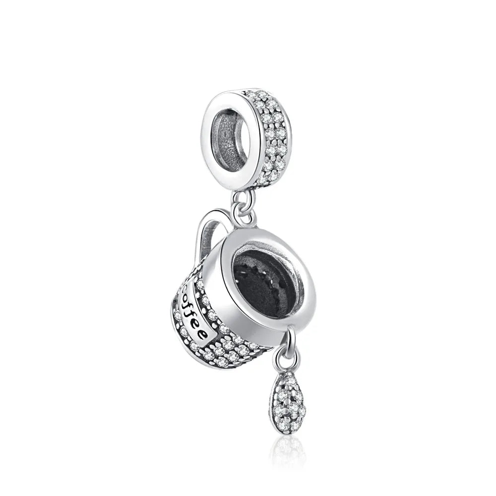 My Life Charm aus 925 Sterling Silber - Schwarzer Nagellack-Anhänger 