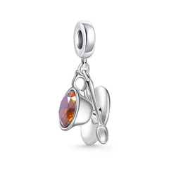My Life Charm aus 925 Sterling Silber - Schwarzer Nagellack-Anhänger 