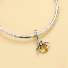 Charm My Life in argento 925 - Golden Bee 