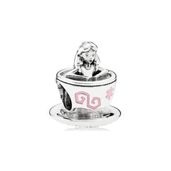 Alice in Teacup Charm - My Life Pendant in 925 Sterling Silver