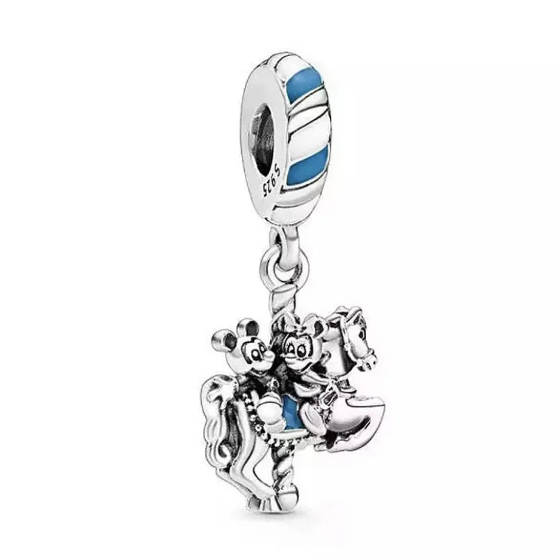 Mickey & Minnie Carousel Pendant - My Life Charm in 925 Sterling Silver