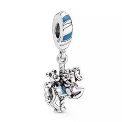 Mickey & Minnie Carousel Pendant - My Life Charm in 925 Sterling Silver