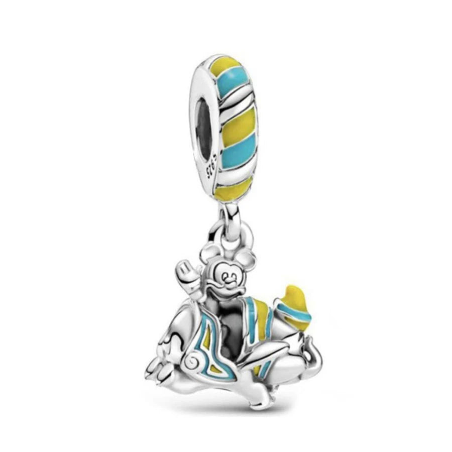 Mickey Riding Dumbo Pendant - My Life Charm in 925 Sterling Silver
