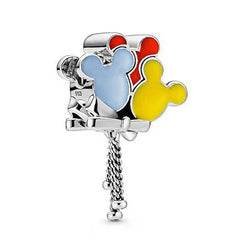 Mickey Balloons Safety Pendant - My Life Charm in 925 Sterling Silver
