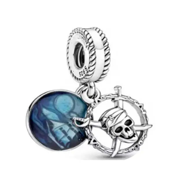 Pirates of the Caribbean Wheel Pendant - My Life Charm in 925 Sterling Silver