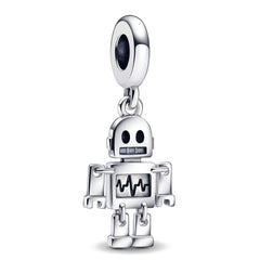 Robot Tech Pulse Pendant - My Life Charm in 925 Sterling Silver