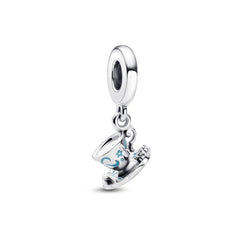 Teacup and Saucer Pendant - My Life Charm in 925 Sterling Silver