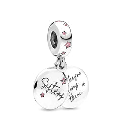 Sisters Always There Pendant - My Life Charm in 925 Sterling Silver
