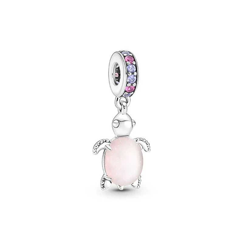 Pink Turtle Pendant - My Life Charm in 925 Sterling Silver