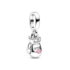 My Life Charm aus 925 Sterling Silber - Schwarzer Nagellack-Anhänger 