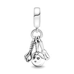 Ciondolo My Life in argento sterling 925 - Smalto per unghie nero 