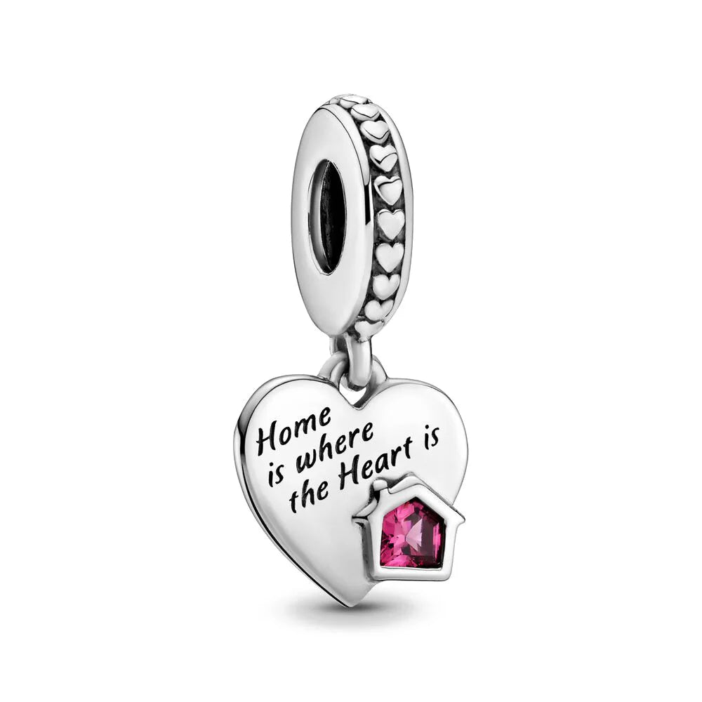 Home Heart Pendant - My Life Charm in 925 Sterling Silver