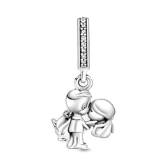 Ciondolo My Life in argento sterling 925 - Smalto per unghie nero 