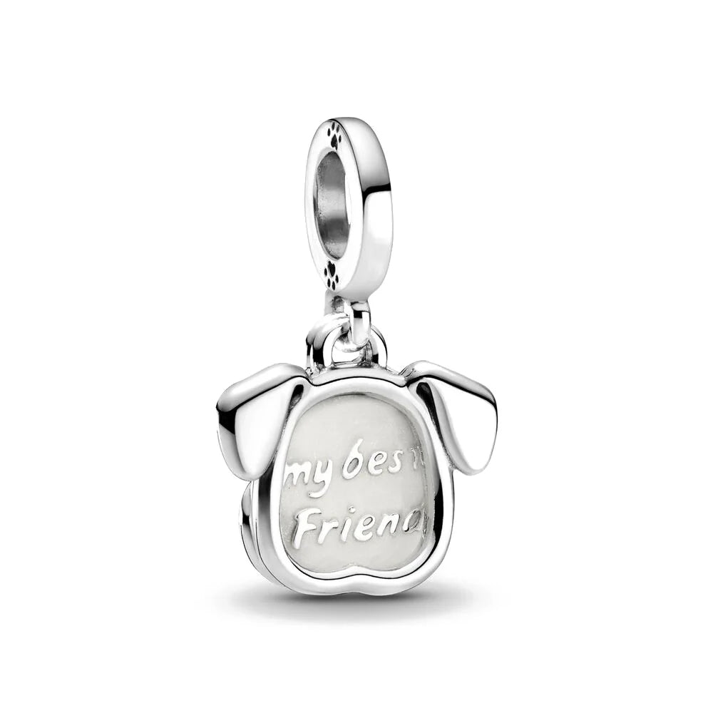 Dog Best Friend Pendant - My Life Charm in 925 Sterling Silver