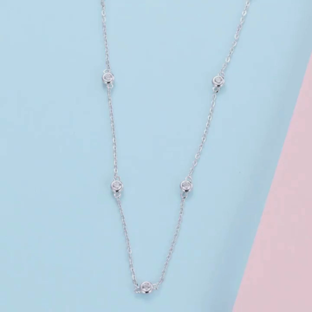 Free 925 Sterling Silver Light Dot Necklace Gift
